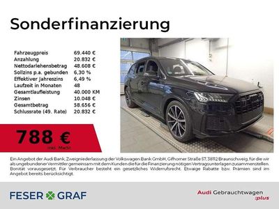 Mythosschwarz metallic Gebraucht 2023 Audi Q7 Ambiente SUV | 69.440 € (Teuer)