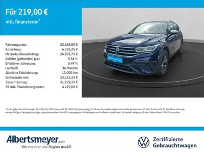 Gebraucht VW Tiguan Allspace Life 190 PS (139 kW) 2023 Blau SUV