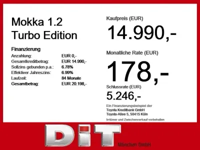 Gebraucht Opel Mokka Edition 101 PS (74 kW) 2023 Jade weiss/arktis weiss (metallic) SUV
