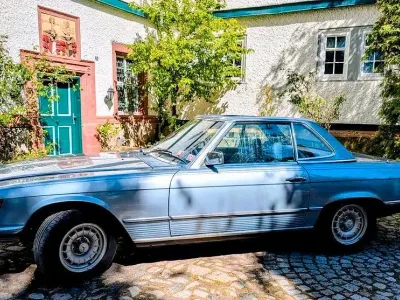 Brugt Mercedes SL450 180 HK (132 kW) 1980 Blå Cabriolet