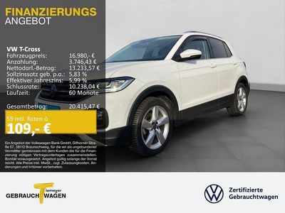 Weiß Gebraucht 2022 VW T-Cross Style SUV | 16.980 € (Fairer Preis)