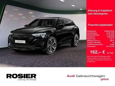 Gebraucht Audi Q8 e-tron S-Line 250 kW (340 PS) 2023 Schwarz / mythosschwarz SUV