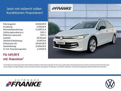 Gebraucht VW Golf VIII Goal 150 PS (110 kW) 2025 Oryxweiß perlmutteffekt Kombi