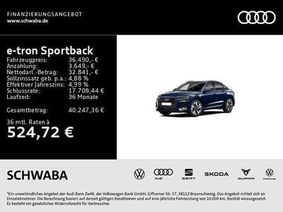 Gebraucht Audi e-tron Sportback S-Line 300 kW (408 PS) 2022 Navarrablau metallic SUV