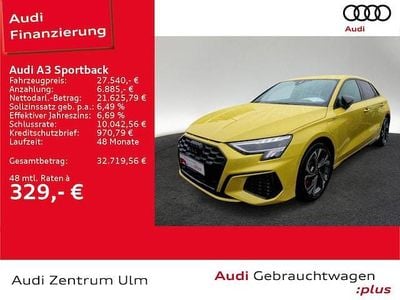 Gebraucht Audi A3 Sportback e-tron S-Line 245 PS (180 kW) 2023 Pythongelb metallic Kleinwagen