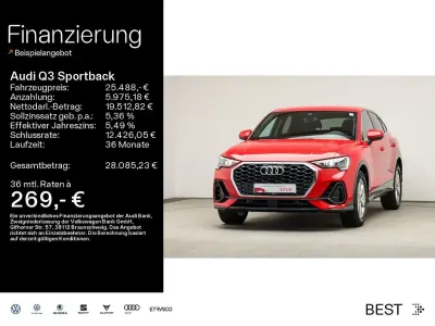 Gebraucht Audi Q3 Sportback Business 150 PS (110 kW) 2021 Tangorot metallic SUV