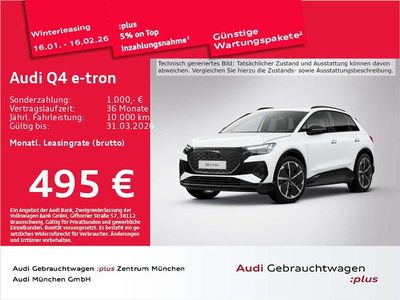 Gletscherweiß metallic Gebraucht 2025 Audi Q4 e-tron S-Line SUV | 50.163 € (Etwas zu teuer)