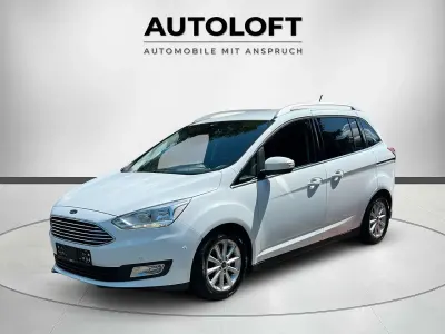 Gebraucht Ford Grand C-Max Titanium 125 PS (91 kW) 2018 Weiß Van / Kleinbus