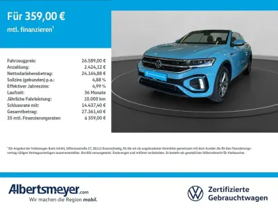 Brugt VW T-Roc Cabriolet R-line 150 HK (110 kW) 2022 Blå Cabriolet