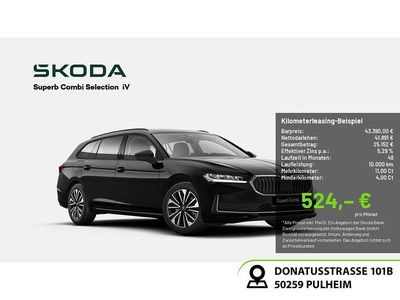 Neu Skoda Superb Selection 204 PS (150 kW) 2026 Schwarz Kombi