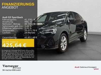 Schwarz Gebraucht 2025 Audi Q3 Sportback S-Line SUV | 41.330 € (Fairer Preis)