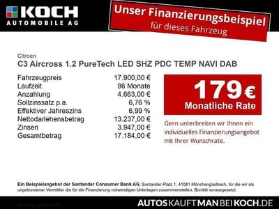 Gebraucht Citroën C3 Aircross PureTech 131 PS (96 kW) 2024 Grau SUV