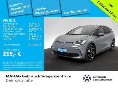 Gebraucht VW ID.3 Pro 150 kW (204 PS) 2023 Mondsteingrau/schwarz Kleinwagen