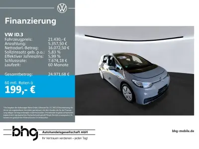 Gebraucht VW ID.3 Pro 107 kW (146 PS) 2022 Mondsteingrau/schwarz Kleinwagen