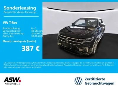 Brugt VW T-Roc Cabriolet R-line 150 HK (110 kW) 2023 Sort Cabriolet