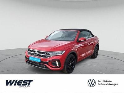 Gebraucht VW T-Roc Cabriolet R-line 150 PS (110 kW) 2025 Kings red metallic schwarz Cabrio