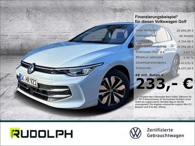 Crystal ice blue metallic (blau) Gebraucht 2024 VW Golf VIII Goal | 28.890 € (Guter Preis)