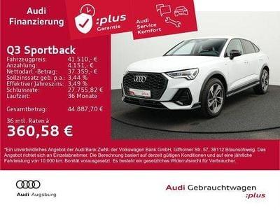 Gebraucht Audi Q3 Sportback S-Line 150 PS (110 kW) 2025 Weiß SUV