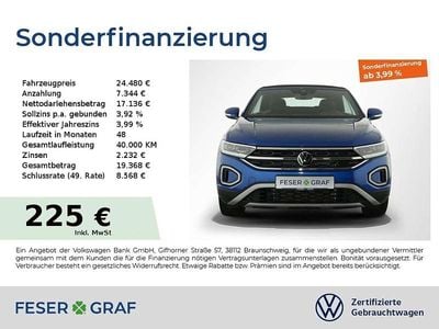 Ravennablau Gebraucht 2024 VW T-Roc Cabriolet Style Cabrio | 24.480 € (Guter Preis)