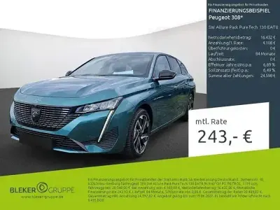 Gebraucht Peugeot 308 SW Allure 131 PS (96 kW) 2023 Blau/typ aussenverkleidung metalliclackierung Kombi