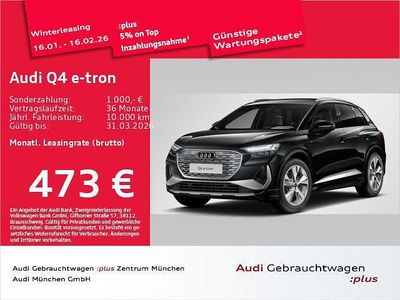 Mythosschwarz metallic Gebraucht 2025 Audi Q4 e-tron S-Line SUV | 48.989 € (Etwas zu teuer)