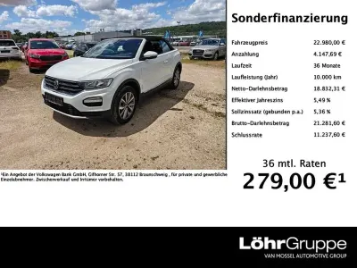Gebraucht VW T-Roc Cabriolet Style 150 PS (110 kW) 2021 Weiß Cabrio