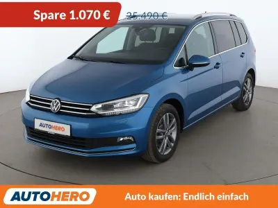 Gebraucht VW Touran Highline 150 PS (110 kW) 2022 Carribean blue Van / Kleinbus