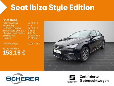 Gebraucht Seat Ibiza Style 116 PS (85 kW) 2024 Midnight schwarz metallic (metallic) Limousine