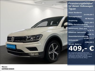 gebraucht VW Tiguan 2.0TSI 4M DSG NAVI LED KAMERA ACC LM Highline