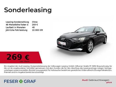 Mythosschwarz metallic Gebraucht 2025 Audi A3 Advanced Plus Limousine | 31.490 € (Superpreis)
