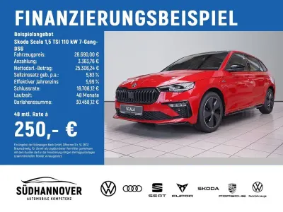 Gebraucht Skoda Scala Monte Carlo 150 PS (110 kW) 2026 Rot Kleinwagen