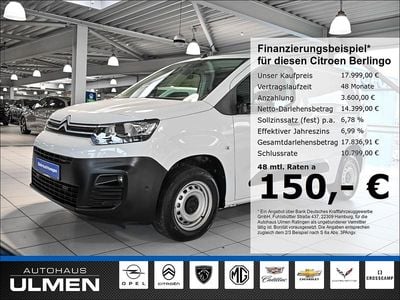Weiss Gebraucht 2023 Citroën Berlingo PureTech Van / Kleinbus | 16.659 €