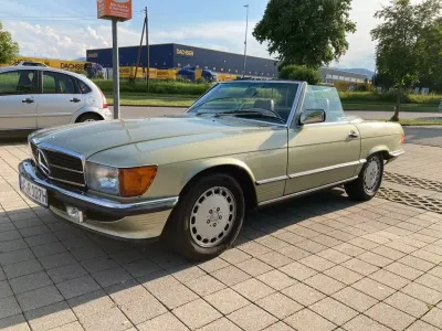 Gebraucht Mercedes SL420 218 PS (160 kW) 1986 Grün Cabrio