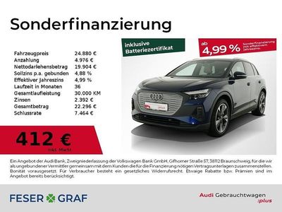 Gebraucht Audi Q4 e-tron Ambiente 150 kW (204 PS) 2022 Navarrablau metallic SUV