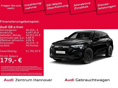 Gebraucht Audi Q8 e-tron S-Line 250 kW (340 PS) 2023 Mythosschwarz metallic (metallic) SUV