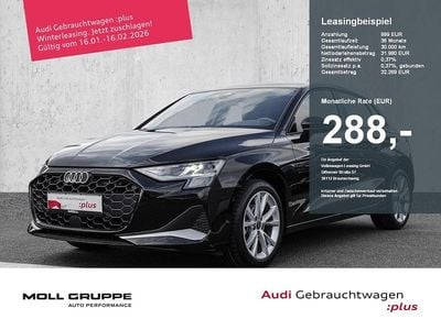 Mythosschwarz metallic Gebraucht 2025 Audi A3 Advanced Plus Limousine | 31.660 € (Superpreis)