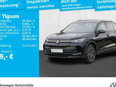 Neu VW Tiguan Life 150 PS (110 kW) 2025 Schwarz SUV