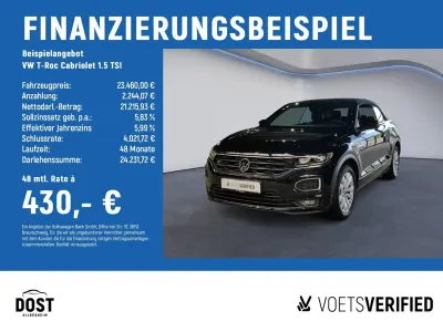 Gebraucht VW T-Roc Cabriolet R-line 150 PS (110 kW) 2021 Schwarz Cabrio