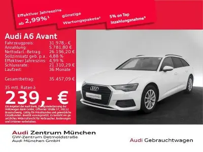 Gebraucht Audi A6 Premium 204 PS (150 kW) 2023 Gletscherweiß metallic Kombi