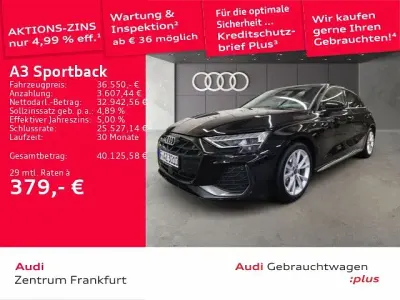 Brugt Audi A3 S-Line 150 HK (110 kW) 2026 Sort Sedan