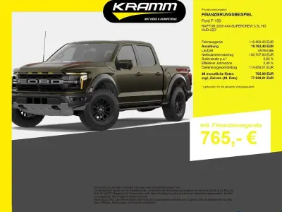 Ny Ford F-150 Raptor 457 HK (336 kW) 2026 Grøn Pickup / Ladvogn