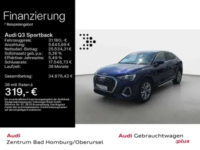 Gebraucht Audi Q3 S-Line 150 PS (110 kW) 2023 Navarrablau metallic SUV