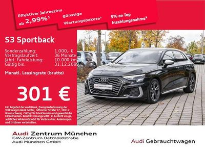 Mythosschwarz metallic Gebraucht 2024 Audi S3 Basis Limousine | 31.988 € (Superpreis)