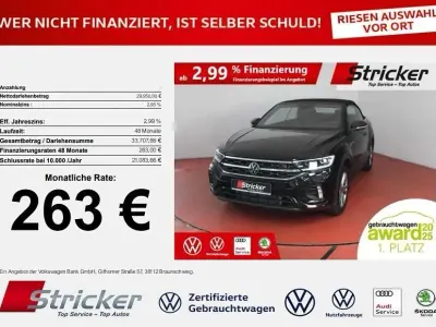 Gebraucht VW T-Roc Cabriolet R-line 150 PS (110 kW) 2025 Deep black perleffekt schwarz Cabrio