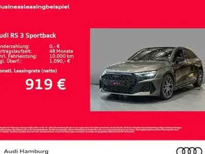 Ny Audi RS3 Sport 400 HK (294 kW) 2025 Grøn Sedan