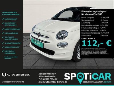 Gebraucht Fiat 500 Lounge 69 PS (50 kW) 2020 Weiß Cabrio