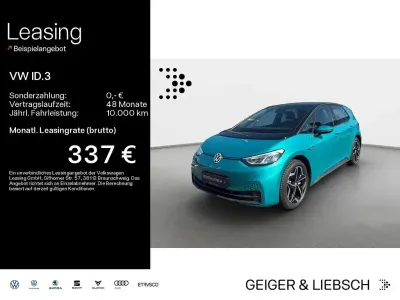 Gebraucht VW ID.3 Pro Performance 150 kW (204 PS) 2022 Makenatürkis metallic/schwarz Kleinwagen