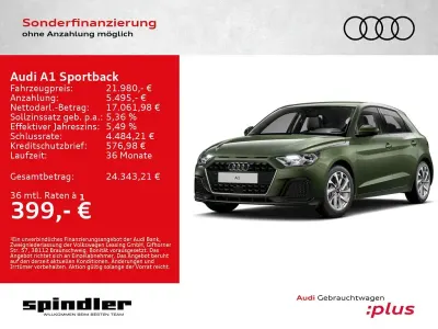 Gebraucht Audi A1 Sportback Advanced Plus 116 PS (85 kW) 2025 Distriktgrün metallic Kleinwagen