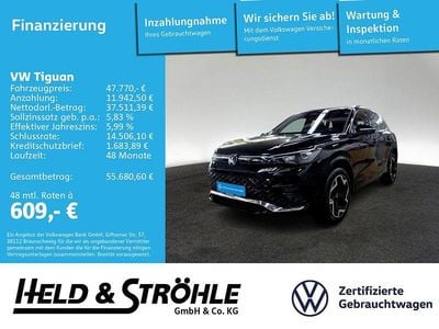 Grenadillschwarz metallic Gebraucht 2025 VW Tiguan R-line SUV | 47.770 € (Fairer Preis)