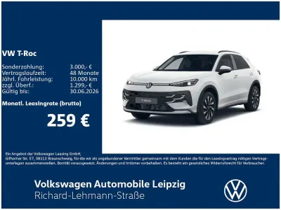 Neu VW T-Roc Life 116 PS (85 kW) 2026 Weiß SUV